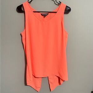 Express Coral Split Back Tank Top